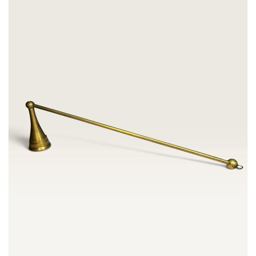 Vintage Solid Brass Candle Snuffer Gold Finish Decorative Hanging